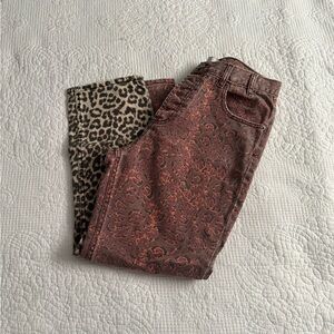 One Teaspoon Bandits Low Waist Boyfriend Denim Jeans - Animal Saga